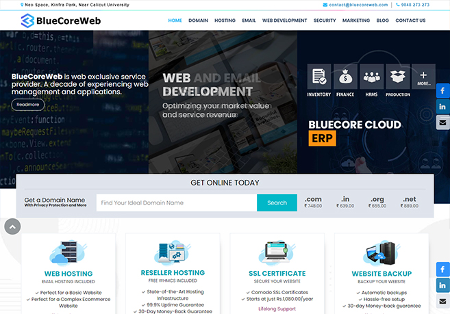 This is a image of our portfolio named bluecore for Quintesolutions